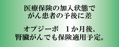 医療保険の状態で、がん患者の予後に差