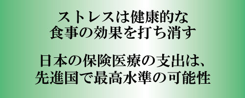 ストレスは健康的な食事の効果を打ち消す